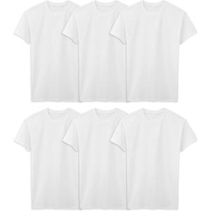 imageFruit of the Loom Mens Undershirts Moisture Wicking ampamp Tag Free Short Sleeve Crew TShirtsTall Man  White  6 Pack