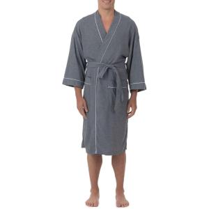 imageFruit of the Loom Mens Waffle Kimono RobeGrey
