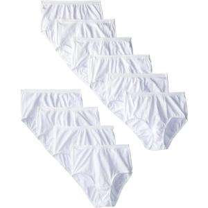 imageFruit of the Loom Womens Eversoft Cotton Brief Underwear Tag Free ampamp Breathable Available in Plus Size10 Pack  White