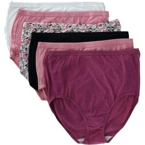 imageFruit of the Loom Womens Eversoft Cotton Brief Underwear Tag Free ampamp Breathable Available in Plus Size6 Pack  Colors May Vary