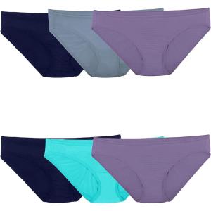 imageFruit of the Loom Womens Lightweight Microfiber Underwear Smooth Under Clothes Available in Plus SizeBikini  6 Pack  Colors May Vary