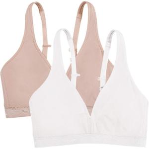 imageFruit of the Loom Womens Wirefree Cotton BraletteSandWhite