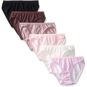 imageFruit of the Loom womens Tag Free Cotton Panties bikini underwear 6 Pack  Assorted Colors 5 US