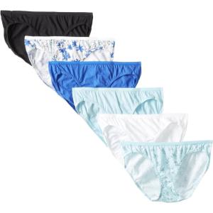 imageFruit of the Loom womens Tag Free Cotton Panties bikini underwear 6 Pack  Assorted Colors 9 US