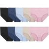 imageFruit of the Loom Womens 360 Underwear High Performance Stretch for Effortless Comfort Available in Plus SizeCotton Blend  Plus Size Brief  10 Pack  PinkNudeBlueBlack