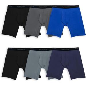 imageFruit of the Loom Mens 4Way Stretch Boxer Briefs  Lightweight ampamp Moisture Wicking Underwear  Long Regular Leg ampamp TrunkLong Leg  Cotton Stretch  Colors May Vary