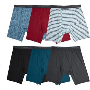 imageFruit of the Loom Mens 4Way Stretch Boxer Briefs  Lightweight ampamp Moisture Wicking Underwear  Long Regular Leg ampamp TrunkLong Leg  Micro Stretch  Colors May Vary