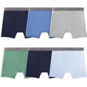 imageFruit of the Loom Mens 4Way Stretch Boxer Briefs  Lightweight ampamp Moisture Wicking Underwear  Long Regular Leg ampamp TrunkRegular Leg  Cool Soft  Colors May Vary