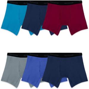 imageFruit of the Loom Mens 4Way Stretch Boxer Briefs  Lightweight ampamp Moisture Wicking Underwear  Long Regular Leg ampamp TrunkRegular Leg  Cotton Stretch  Colors May Vary