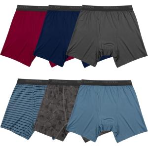 imageFruit of the Loom Mens 4Way Stretch Boxer Briefs  Lightweight ampamp Moisture Wicking Underwear  Long Regular Leg ampamp TrunkRegular Leg  Micro Stretch  Colors May Vary