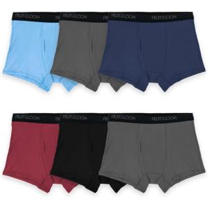 imageFruit of the Loom Mens 4Way Stretch Boxer Briefs  Lightweight ampamp Moisture Wicking Underwear  Long Regular Leg ampamp TrunkTrunk  Cotton Stretch  Colors May Vary