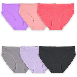 imageFruit of the Loom Womens 360 Underwear High Performance Stretch for Effortless Comfort Available in Plus SizeCotton Blend  Bikini  6 Pack  Colors May Vary