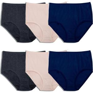 imageFruit of the Loom Womens 360 Underwear High Performance Stretch for Effortless Comfort Available in Plus SizeCotton Blend  Brief  6 Pack  Colors May Vary