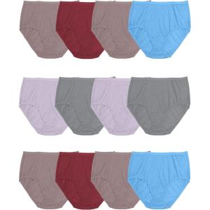 imageFruit of the Loom Womens Beyondsoft Underwear Super Soft Designed with Comfort in Mind Available in Plus SizeBrief  Cotton Blend  12 Pack  Colors May Vary