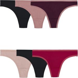 imageFruit of the Loom Womens No Show Seamless Underwear Amazing Stretch ampamp No Panty Lines Available in Plus Size6 Pack  Ribbed Microfiber  Colors May Vary
