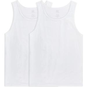 imageFruit of the Loom Mens Eversoft Cotton Sleeveless T Shirts Breathable ampamp Moisture Wicking with Odor Control Sizes S4xTank  2 Pack  White