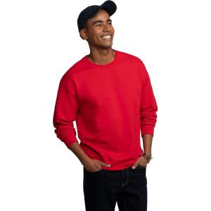 imageFruit of the Loom Mens Eversoft Fleece Crewneck Sweatshirts Moisture Wicking ampamp Breathable Sizes S4xRed