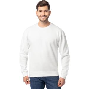 imageFruit of the Loom Mens Eversoft Fleece Crewneck Sweatshirts Moisture Wicking ampamp Breathable Sizes S4xWhite