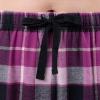 imageFruit of the Loom Womens Waffle VNeck Top and Flannel Pant Sleep SetBlackBuffalo Plaid