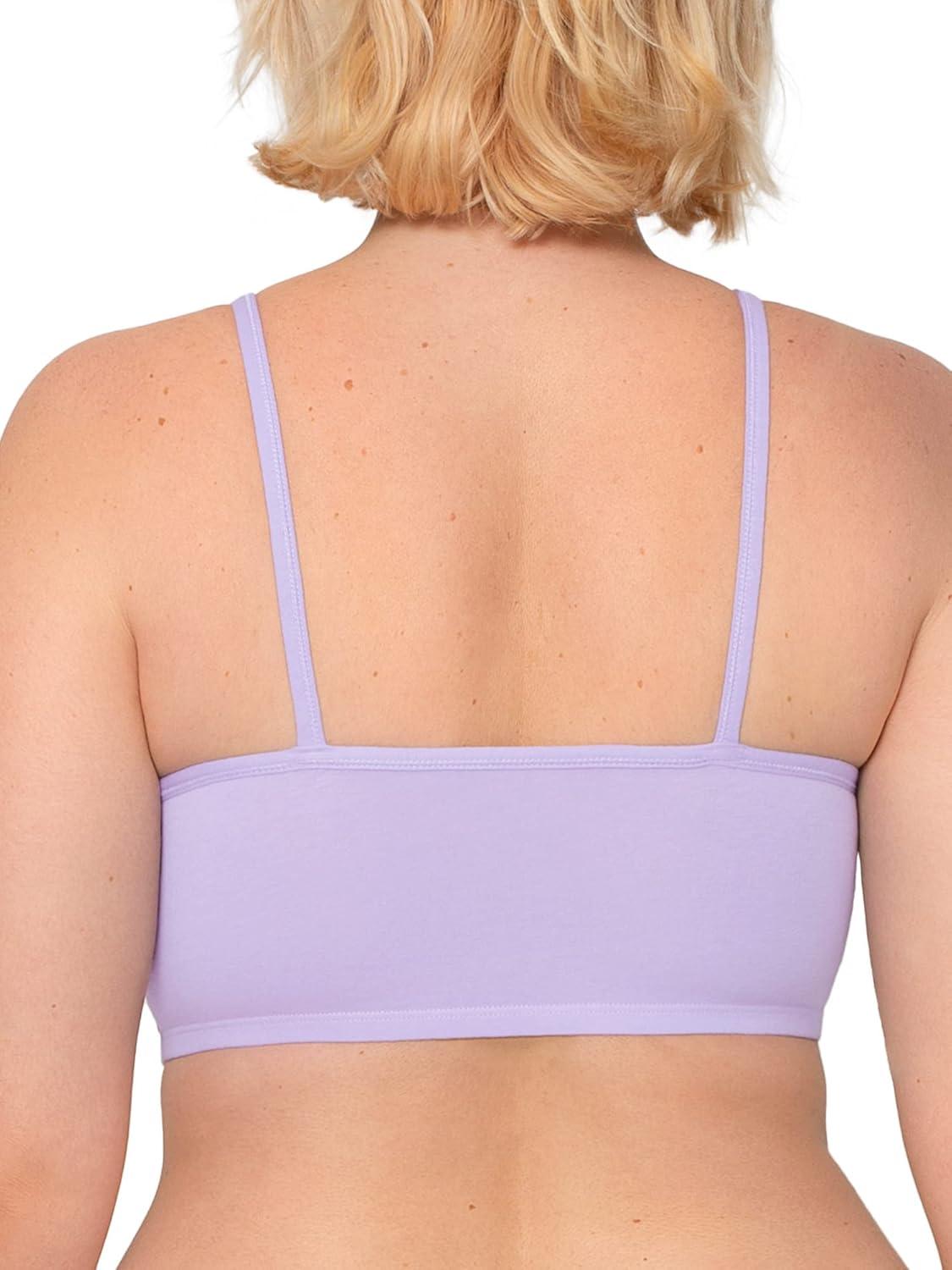 imageFruit of The Loom Womens Spaghetti Strap Cotton Pullover Sports Bra Value PackBlackHeather GreyOlivePurpleLilacDusk