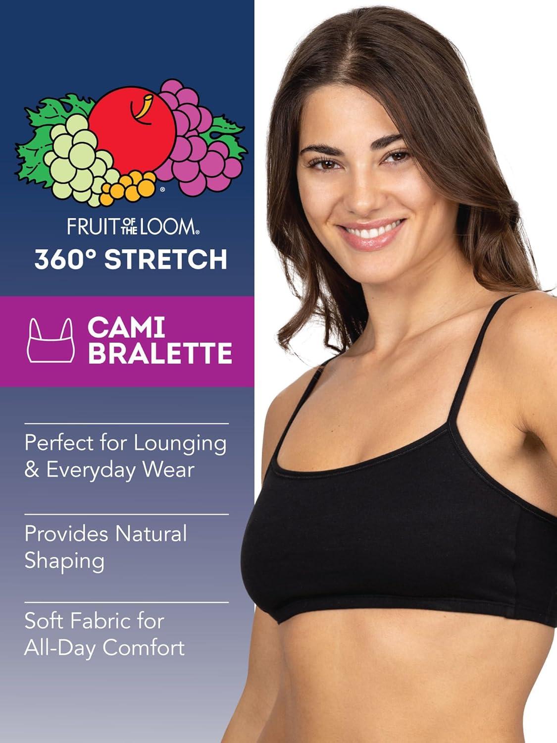 imageFruit of The Loom Womens Spaghetti Strap Cotton Pullover Sports Bra Value PackHeather GreyWhiteWhiteBlue Heather 4pack