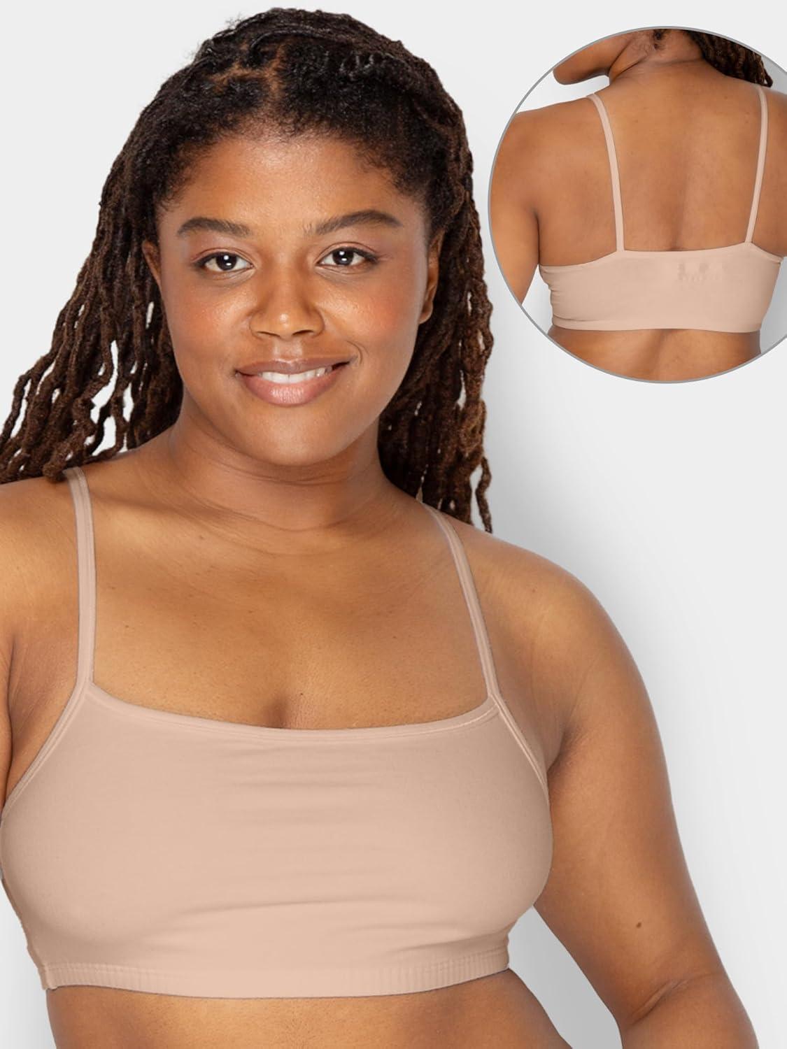 imageFruit of The Loom Womens Spaghetti Strap Cotton Pullover Sports Bra Value PackSandWhiteHeather GreyBlackBlushing RoseCharcoal