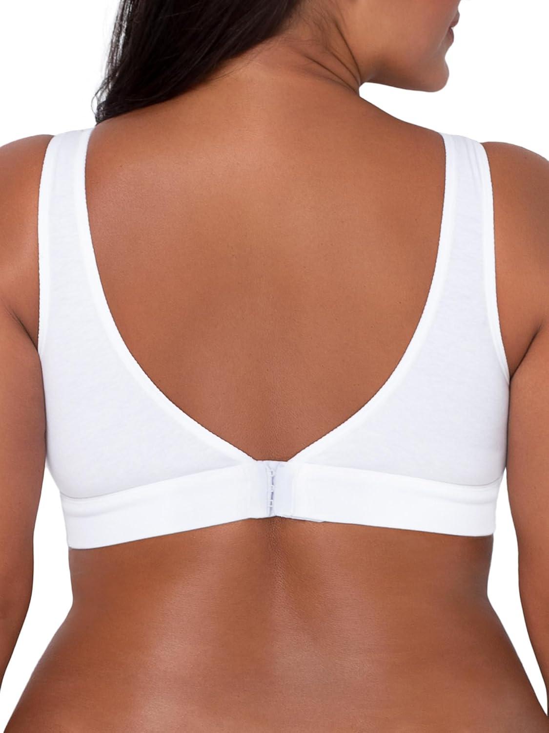 imageFruit of the Loom Womens 2Pack Full Coverage Wireless Cotton Bra  Soft ampamp Everyday ComfortBlushing RoseWhite