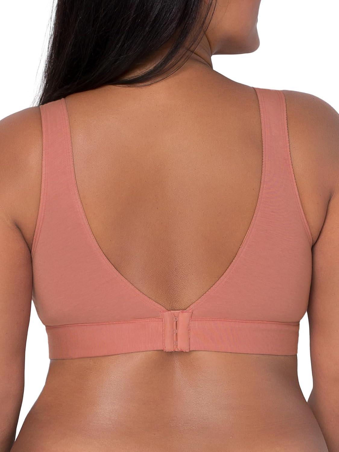 imageFruit of the Loom Womens 2Pack Full Coverage Wireless Cotton Bra  Soft ampamp Everyday ComfortDesert DuskOlive Night