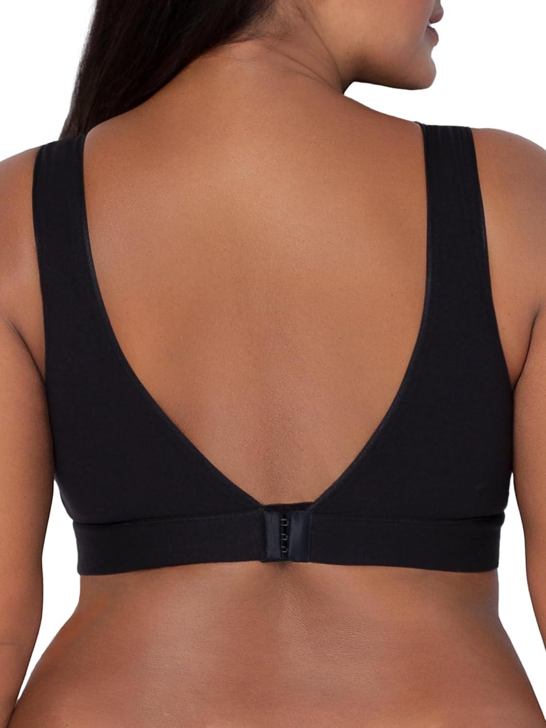 imageFruit of the Loom Womens 2Pack Full Coverage Wireless Cotton Bra  Soft ampamp Everyday ComfortGrey HeatherBlack Hue