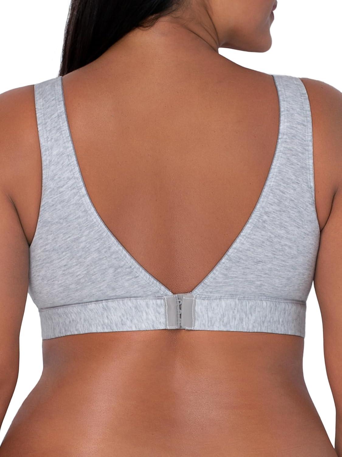 imageFruit of the Loom Womens 2Pack Full Coverage Wireless Cotton Bra  Soft ampamp Everyday ComfortLilac WhisperGrey Heather