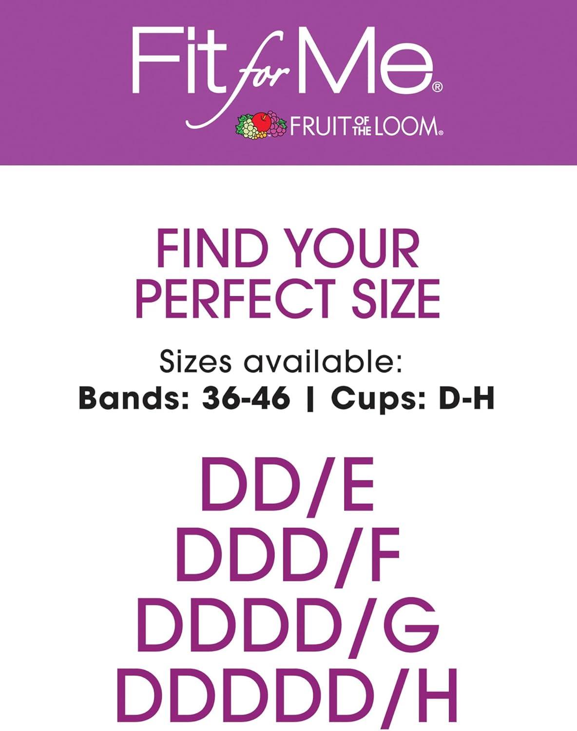 imageFruit of the Loom Womens Fit for Me Collection Plus Size Cotton TShirt Bra  Comfort ampamp Style for Every BodyHeather Grey