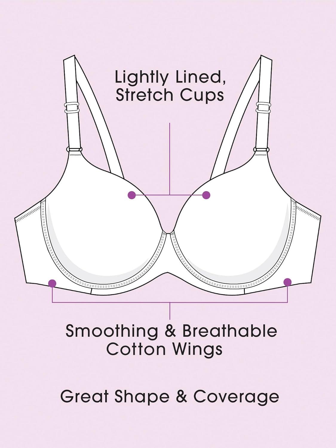 imageFruit of the Loom Womens Fit for Me Collection Plus Size Cotton TShirt Bra  Comfort ampamp Style for Every BodyHeather Grey