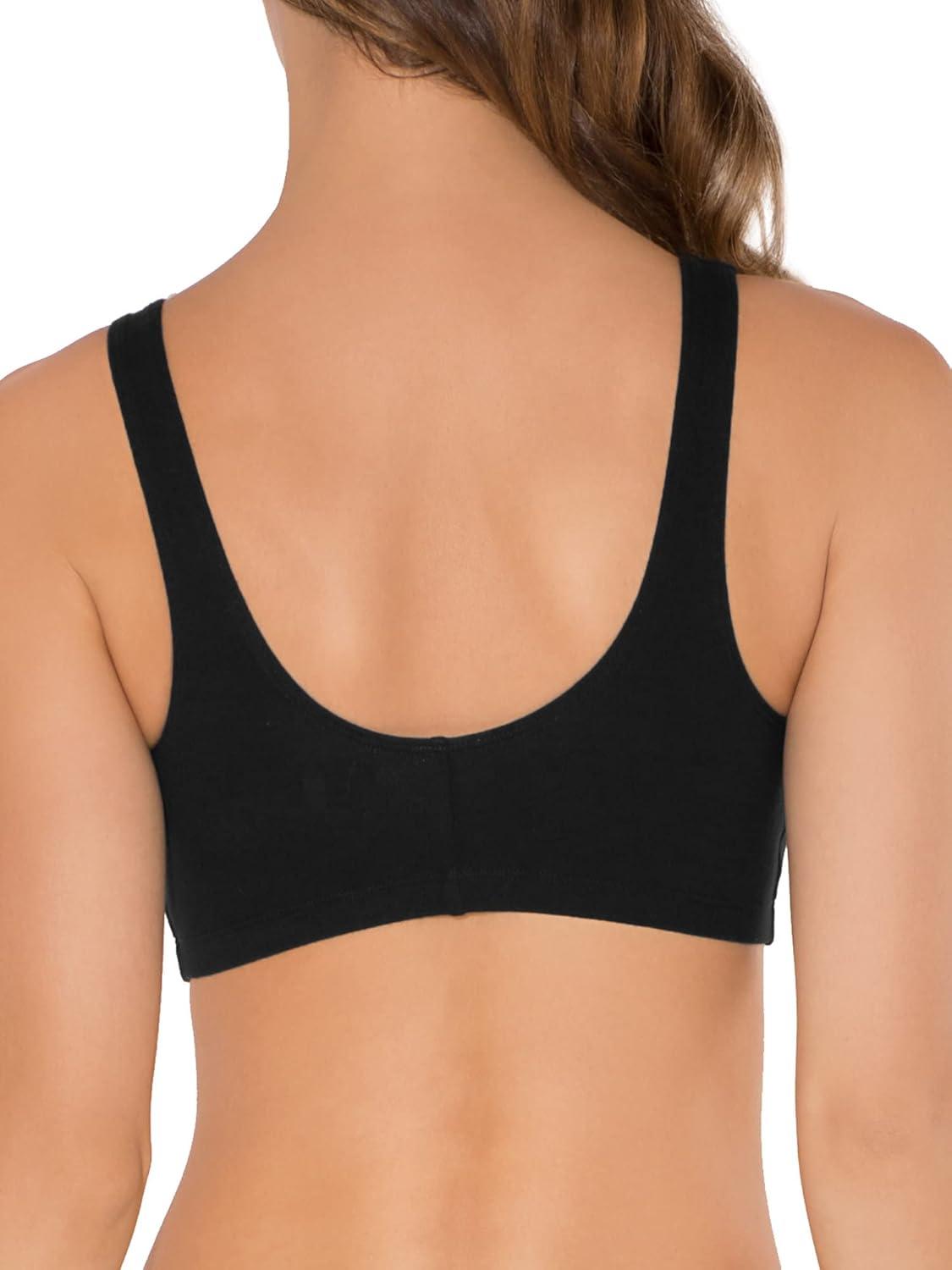 imageFruit of the Loom Womens MultiPack Front Closure Cotton BraBlack HueHeather Grey 2pack