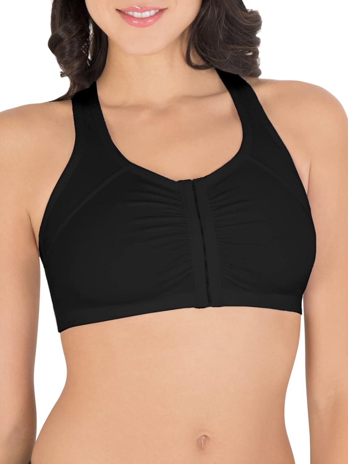 imageFruit of the Loom Womens MultiPack Front Closure Cotton BraBlack HueWhite