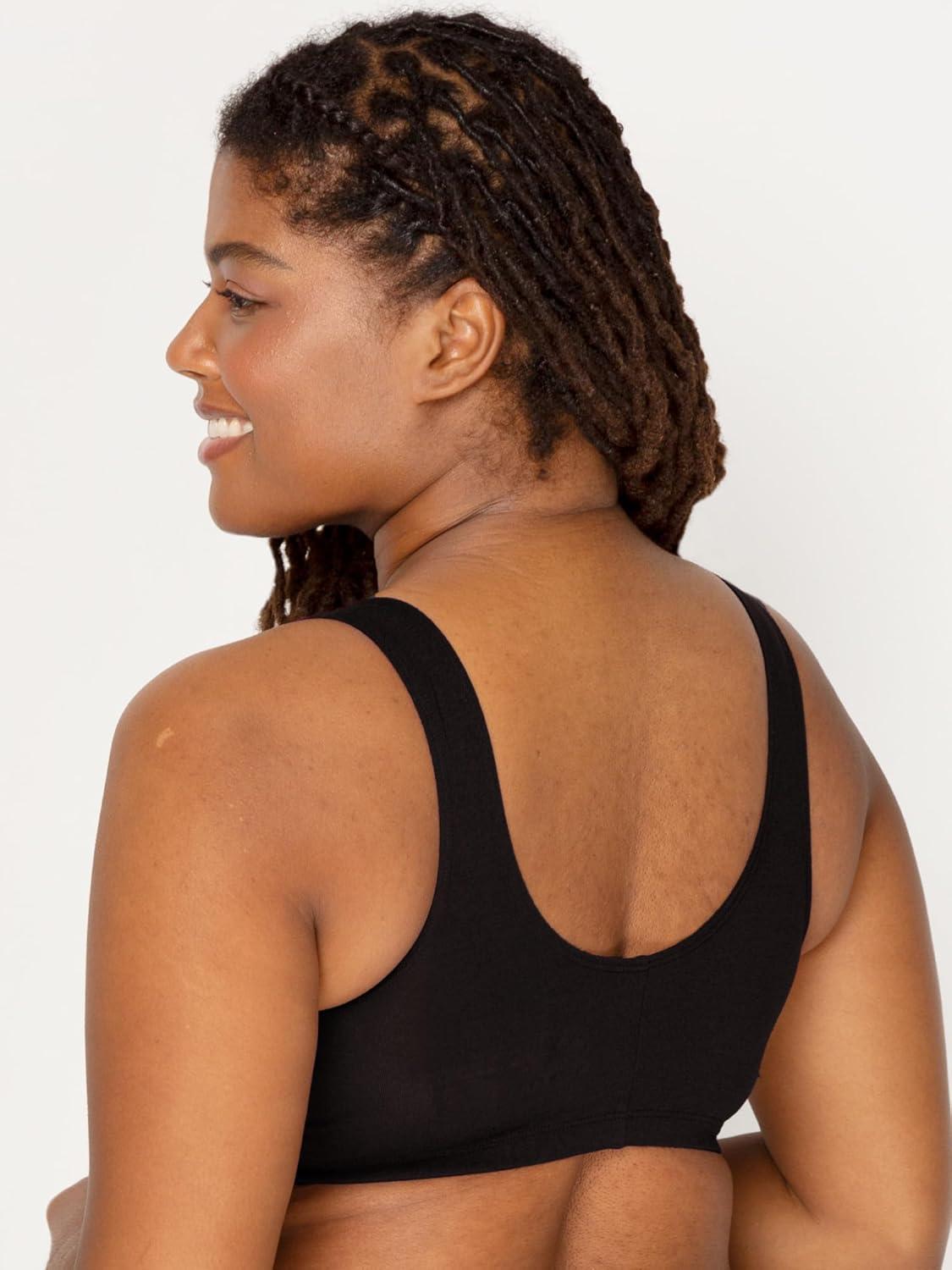 imageFruit of the Loom Womens MultiPack Front Closure Cotton BraBlackBlack