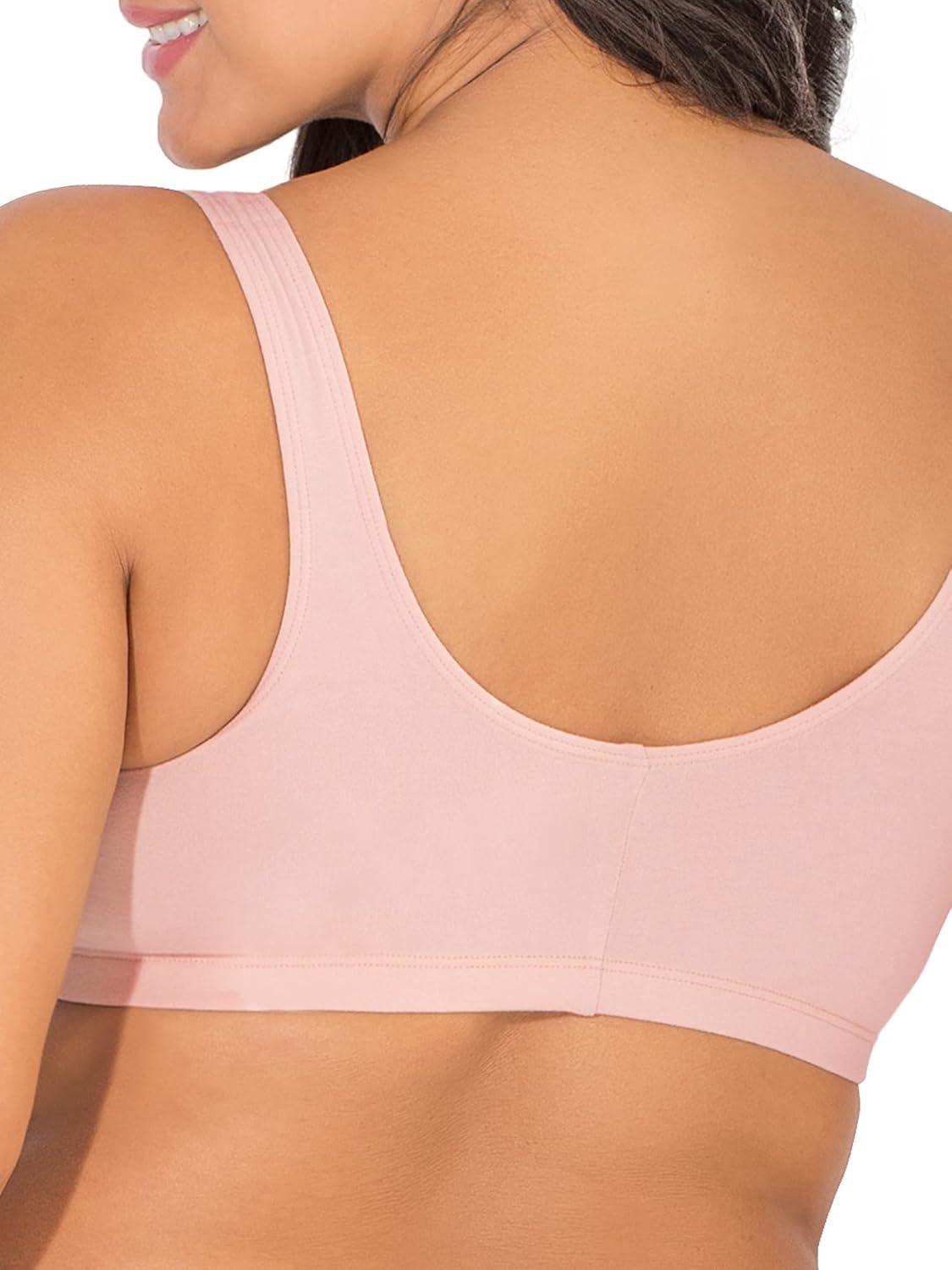 imageFruit of the Loom Womens MultiPack Front Closure Cotton BraBlushing Rose