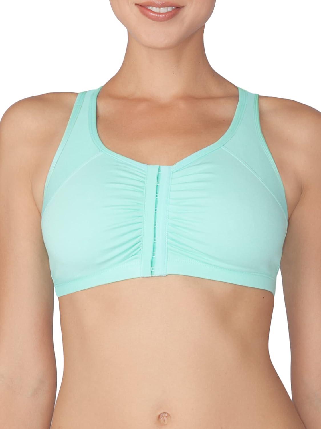 imageFruit of the Loom Womens MultiPack Front Closure Cotton BraMint ChipWhite