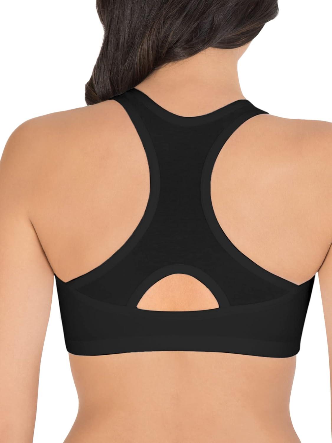 imageFruit of the Loom Womens MultiPack Front Closure Cotton BraSandBlack Hue