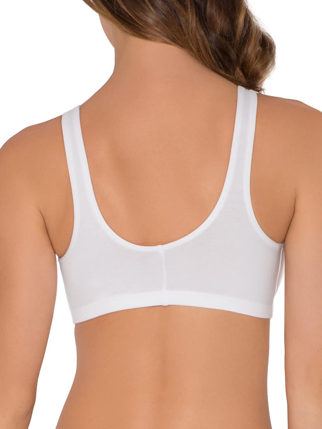 imageFruit of the Loom Womens MultiPack Front Closure Cotton BraSandWhite 2pack