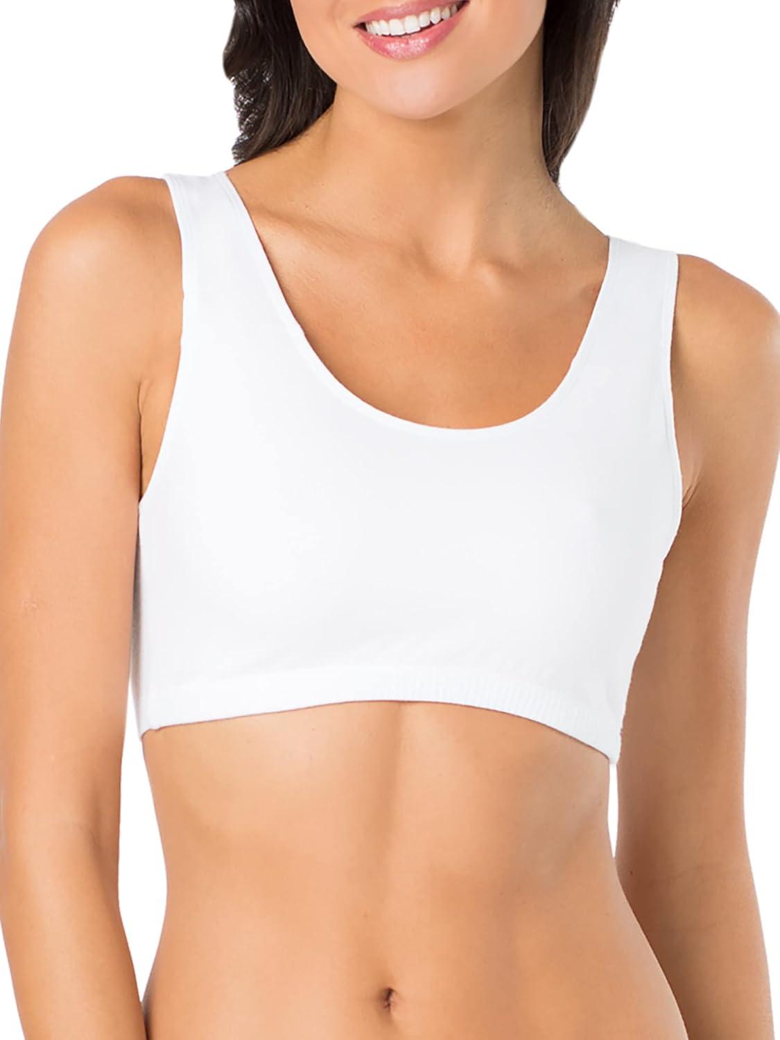 imageFruit of the Loom Womens MultiPack Tank Top Style Sports BraRed Hot With BlackWhiteBlack