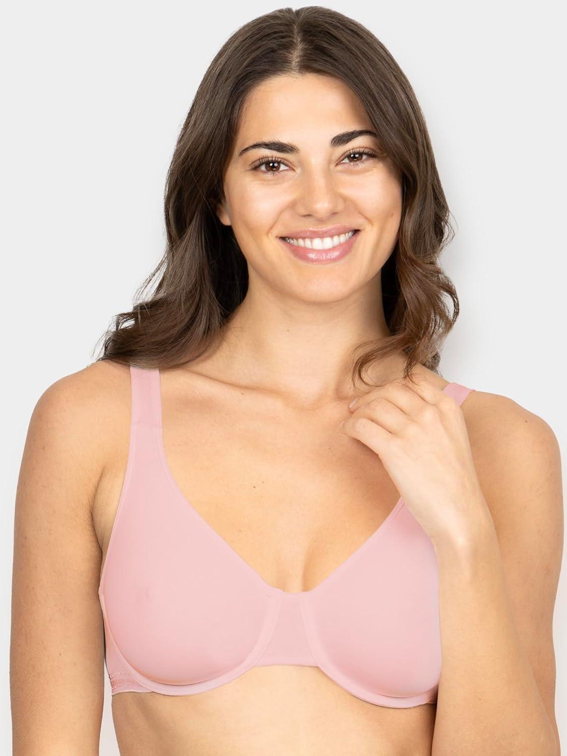 imageFruit of the Loom Womens MultiPack Unlined Underwire Cotton BraBittersweet Pink  White86ck
