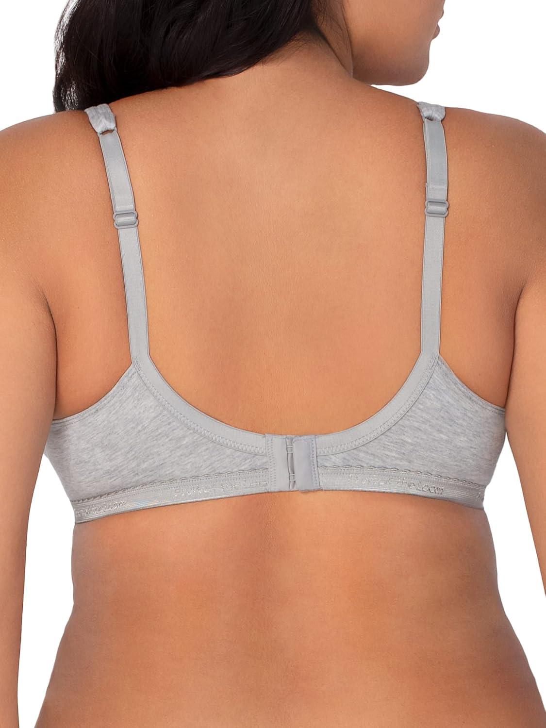 imageFruit of the Loom Womens MultiPack Unlined Underwire Cotton BraBittersweet PinkWhtGrey Hthr