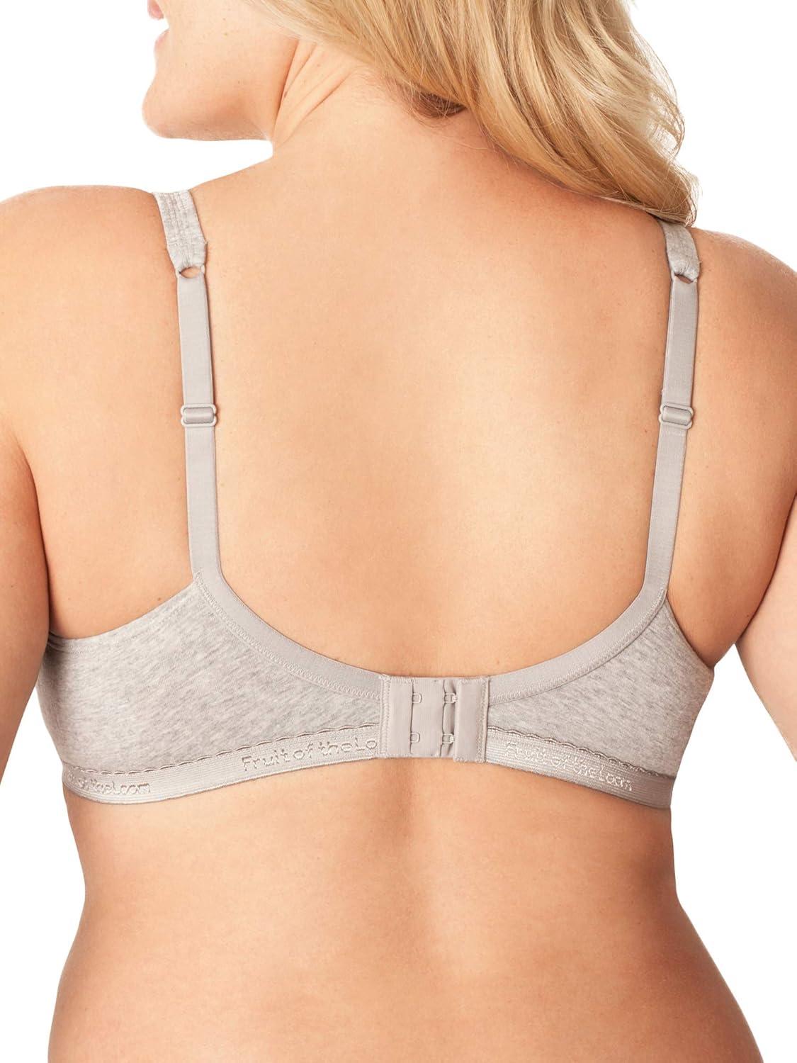 imageFruit of the Loom Womens MultiPack Unlined Underwire Cotton BraHeather Grey White 86ck