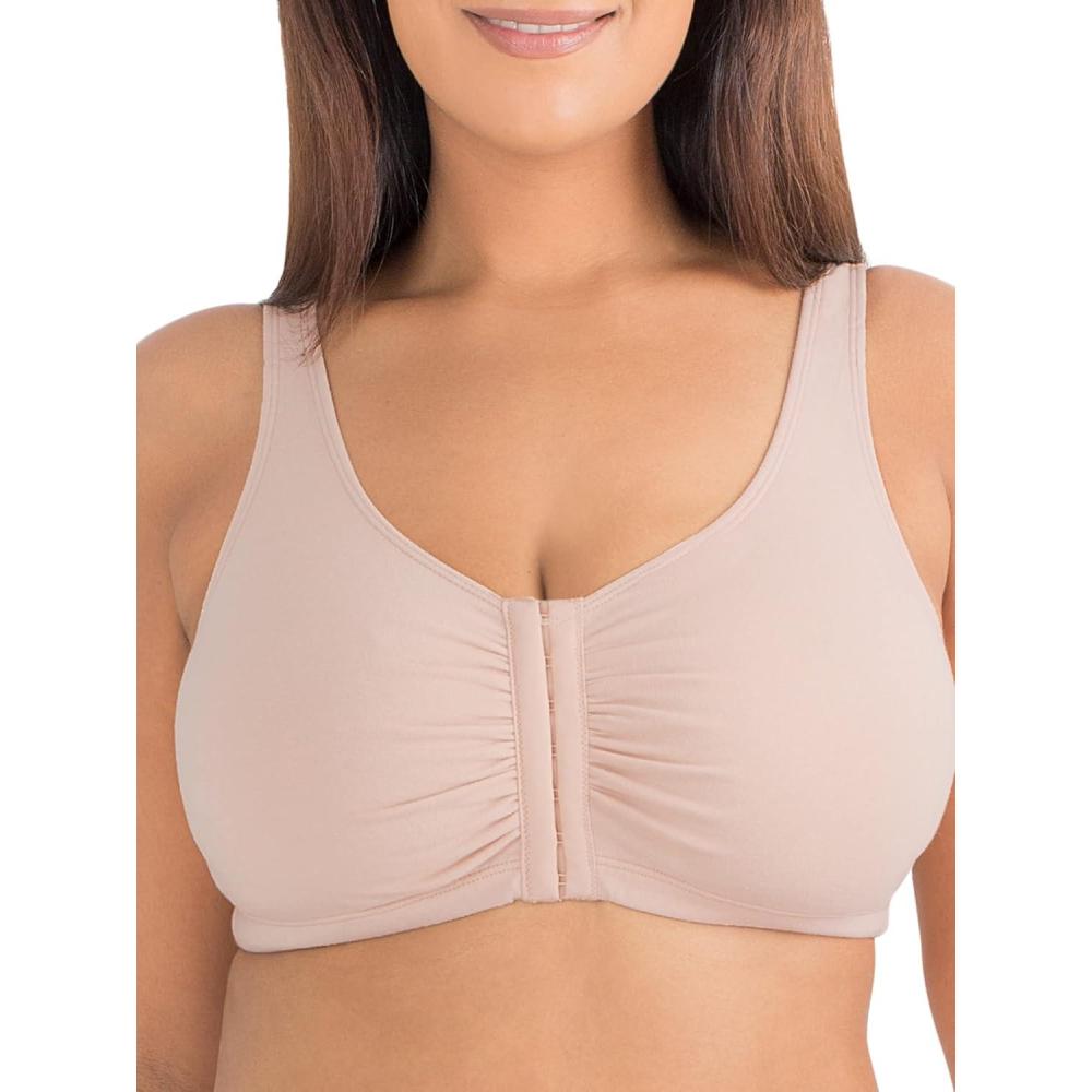 imageFruit of the Loom Womens MultiPack Front Closure Cotton BraSand