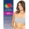imageFruit of The Loom Womens Spaghetti Strap Cotton Pullover Sports Bra Value PackHeather GreyHeather GreyWhiteWhiteHeather BlueHeather Blue