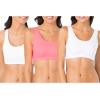imageFruit of the Loom Womens MultiPack Tank Top Style Sports BraWhiteWhitePopsicle Pink