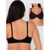 imageFruit of the Loom Womens MultiPack Unlined Underwire Cotton BraPurple VelvetBlushingBlack