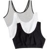 imageFruit of the Loom Womens MultiPack Tank Top Style Sports BraHeather Grey With BlackWhiteBlack