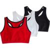 imageFruit of the Loom Womens MultiPack Tank Top Style Sports BraRed Hot With BlackWhiteBlack