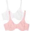 imageFruit of the Loom Womens MultiPack Unlined Underwire Cotton BraBittersweet Pink  White86ck